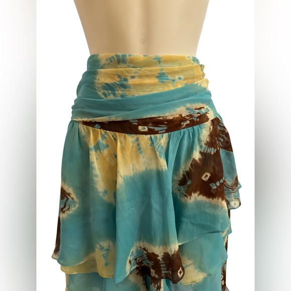 Anne Klein Turquoise and Beige Skirt - Picture 3 of 7